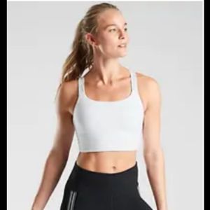 Athleta Hyper Focused Longline Bra A-C (White, M)